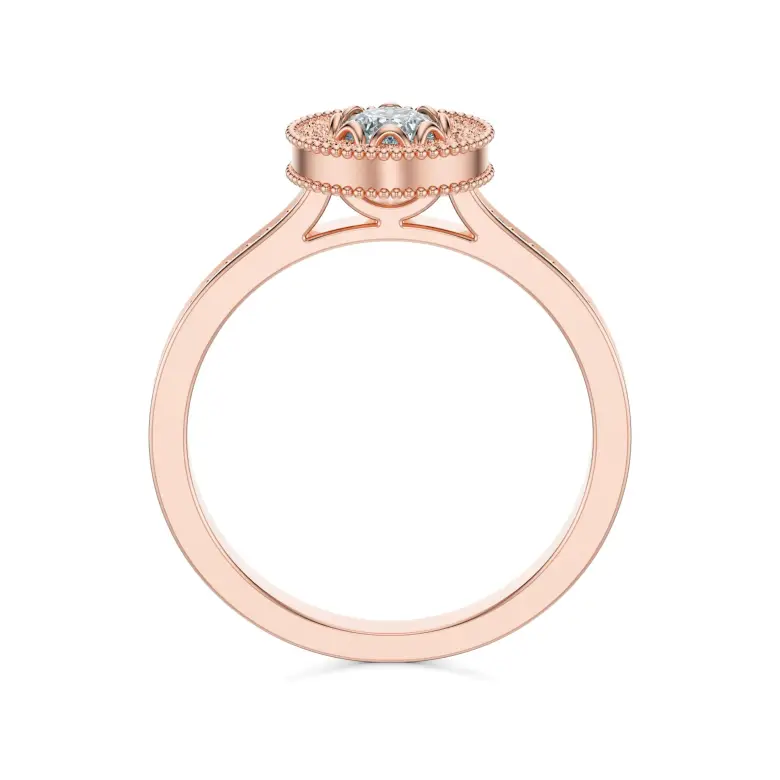 Pierścionek z różowego złota z diamentami AJPZ_142